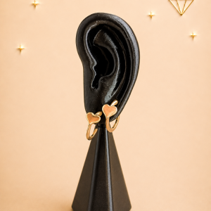 Aretes Corazon Dorado