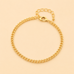 Pulsera de Cadena , Estilo Punk, Chapado en Oro de 18K, Resistente al Agua, Diseo Vintage, para Regalo de Mujeres. 4$