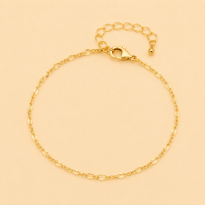 Pulseras de Cadena con , Chapado en Oro de 18K, Resistente al Agua, Diseo Vintage, para Regalo de Mujer