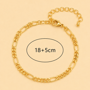 Pulseras de Cadena con , Chapado en Oro de 18K, Resistente al Agua, Diseo Vintage, para Regalo de Mujer